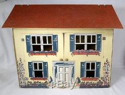 vintage cardboard dollhouse