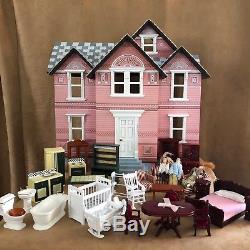 melissa & doug classic heirloom victorian wooden dollhouse
