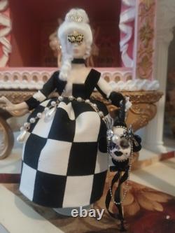 1/12 Artisan Masquerade Ball Porcelin Dolls House Doll. 15cm In Height