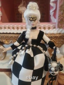 1/12 Artisan Masquerade Ball Porcelin Dolls House Doll. 15cm In Height