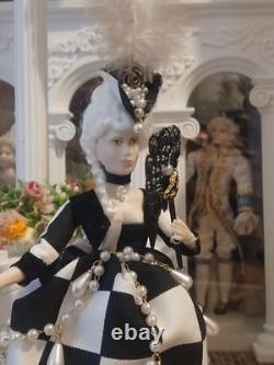 1/12 Artisan Masquerade Ball Porcelin Dolls House Doll. 15cm In Height