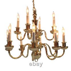 1/12 Dolls House Light 12 ARM CHANDELIER'ELITE RANGE' LT8002 Gold