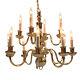 1/12 Dolls House Light 12 Arm Chandelier'elite Range' Lt8002 Gold