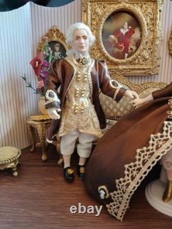 1/12 Exquisite Artisan Louis XV Style Porcelin Dolls House Doll's