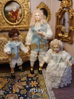 1/12 Exquisite Artisan Porcelin Doll's House Doll. Louis XV1? Style