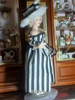 1/12 Exquisite Porcelin Dolls House Doll. 15cm In Height