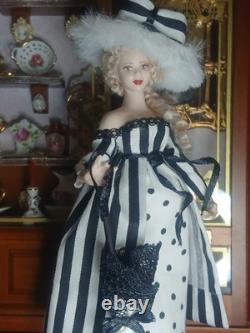 1/12 Exquisite Porcelin Dolls House Doll. 15cm In Height