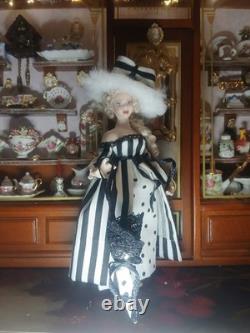 1/12 Exquisite Porcelin Dolls House Doll. 15cm In Height