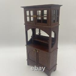 1/12 Miniature Collectible J Whitehead Dolls House Display Cabinet- Glass Back