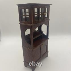 1/12 Miniature Collectible J Whitehead Dolls House Display Cabinet- Glass Back