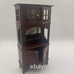 1/12 Miniature Collectible J Whitehead Dolls House Display Cabinet- Glass Back