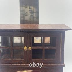1/12 Miniature Collectible J Whitehead Dolls House Display Cabinet- Glass Back