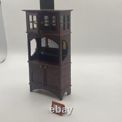 1/12 Miniature Collectible J Whitehead Dolls House Display Cabinet- Glass Back