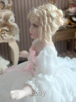 1/12 Porcelin Child Dolls House Doll. 12cm Tall. Tilly Mint My Name