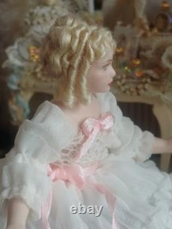 1/12 Porcelin Child Dolls House Doll. 12cm Tall. Tilly Mint My Name