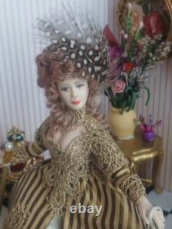 1/12 Porcelin Dolls House Doll. 15cm In Height