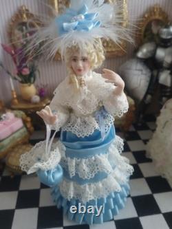 1/12 Porcelin Dolls House Doll. 15cm In Height. Handmade