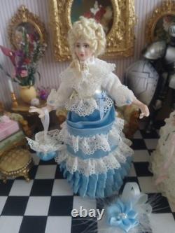 1/12 Porcelin Dolls House Doll. 15cm In Height. Handmade
