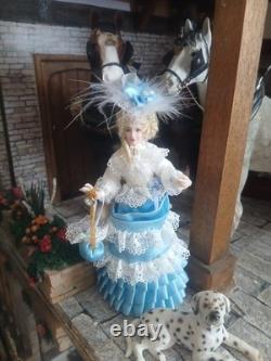 1/12 Porcelin Dolls House Doll. 15cm In Height. Handmade