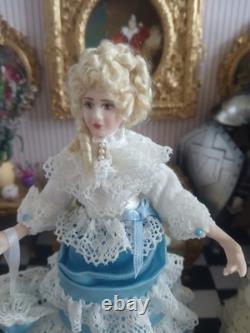 1/12 Porcelin Dolls House Doll. 15cm In Height. Handmade
