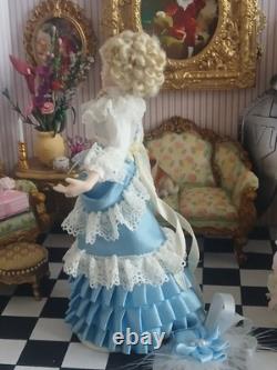 1/12 Porcelin Dolls House Doll. 15cm In Height. Handmade