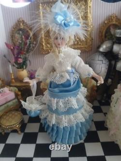 1/12 Porcelin Dolls House Doll. 15cm In Height. Handmade