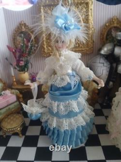 1/12 Porcelin Dolls House Doll. 15cm In Height. Handmade