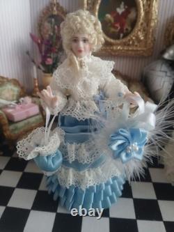 1/12 Porcelin Dolls House Doll. 15cm In Height. Handmade