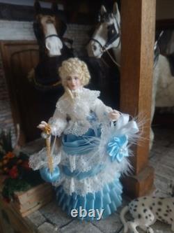 1/12 Porcelin Dolls House Doll. 15cm In Height. Handmade