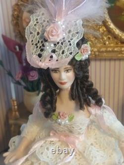 1/12 Porcelin Dolls House Doll. 16cm In Height. Handmade