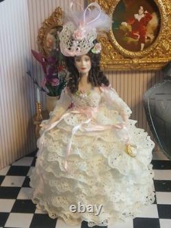 1/12 Porcelin Dolls House Doll. 16cm In Height. Handmade