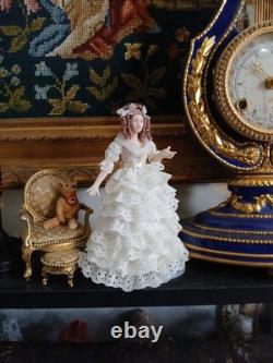 1/12 Porcelin Dolls House Doll. Beautiful? 15cm In Height