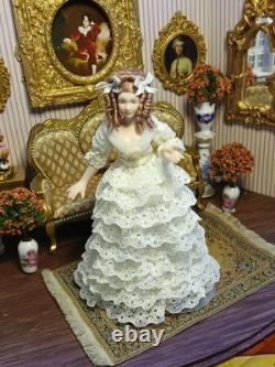 1/12 Porcelin Dolls House Doll. Beautiful? 15cm In Height
