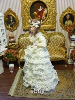 1/12 Porcelin Dolls House Doll. Beautiful? 15cm In Height