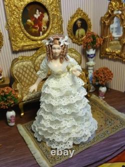 1/12 Porcelin Dolls House Doll. Beautiful? 15cm In Height