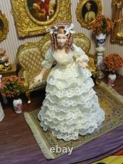 1/12 Porcelin Dolls House Doll. Beautiful? 15cm In Height