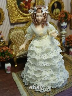 1/12 Porcelin Dolls House Doll. Beautiful? 15cm In Height