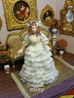 1/12 Porcelin Dolls House Doll. Beautiful? 15cm In Height