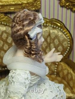1/12 Porcelin Dolls House Doll. Beautiful? 15cm In Height