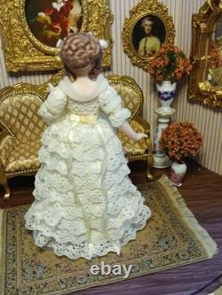 1/12 Porcelin Dolls House Doll. Beautiful? 15cm In Height