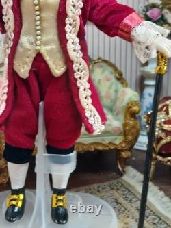 1/12 Porcelin Dolls House Doll. Beautiful. 16cm In Height
