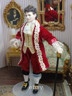 1/12 Porcelin Dolls House Doll. Beautiful. 16cm In Height