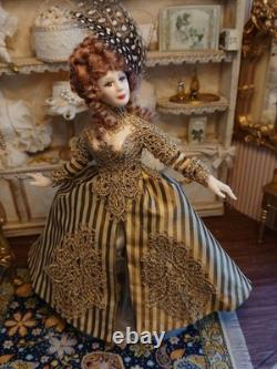 1/12 Porcelin Dolls House Doll. Exquisite. 16cm In Height