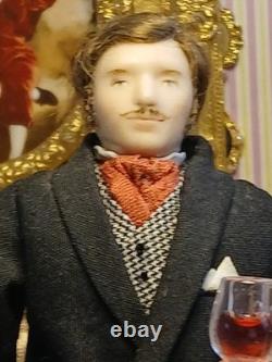 1/12 Porcelin Dolls House Doll. Rare. 15cm In Height