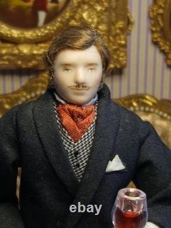 1/12 Porcelin Dolls House Doll. Rare. 15cm In Height