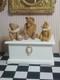 1/12 Porcelin Dolls House Doll's 3 Teddies & Toy Box