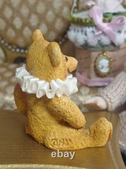 1/12 Porcelin Dolls House Doll's 3 Teddies & Toy Box