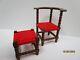 1 12 Dolls House Jacobean Miniature Chair And Footstool