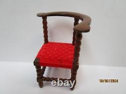 1 12 dolls house jacobean miniature chair and footstool