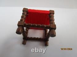 1 12 dolls house jacobean miniature chair and footstool